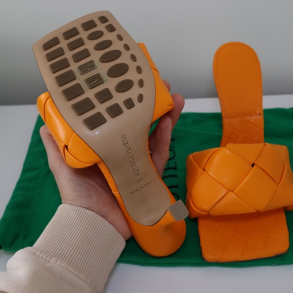 Bottega Veneta Lido Mules Color Tangerine - Picture 6 of 14